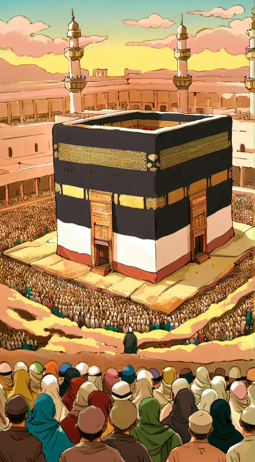 ai character: الكعبه background