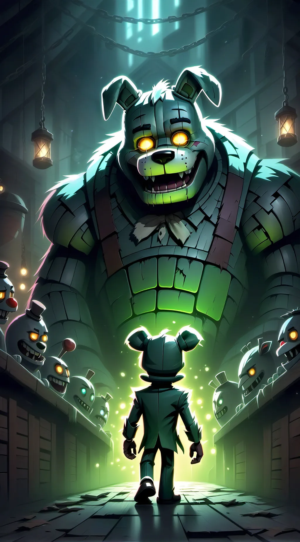 ai character: Mha x Fnaf background