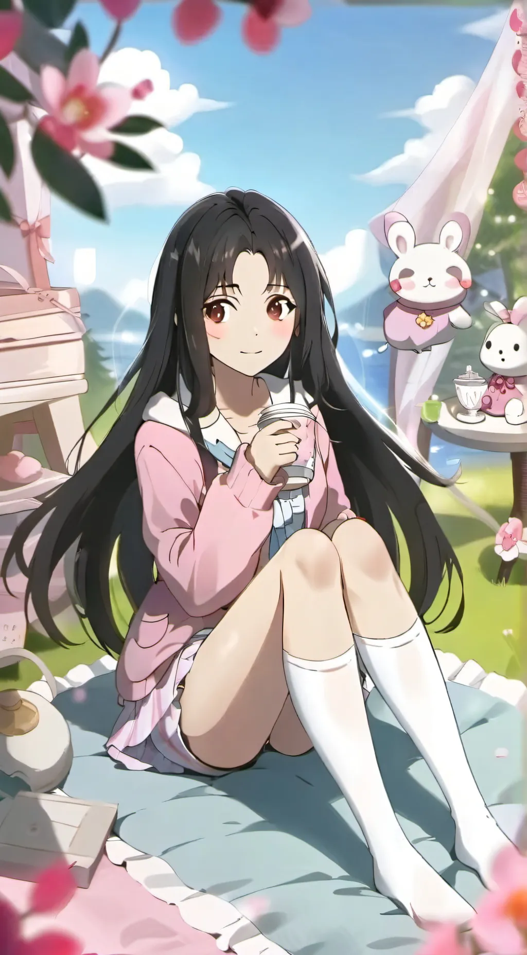 ai character: Sakura background