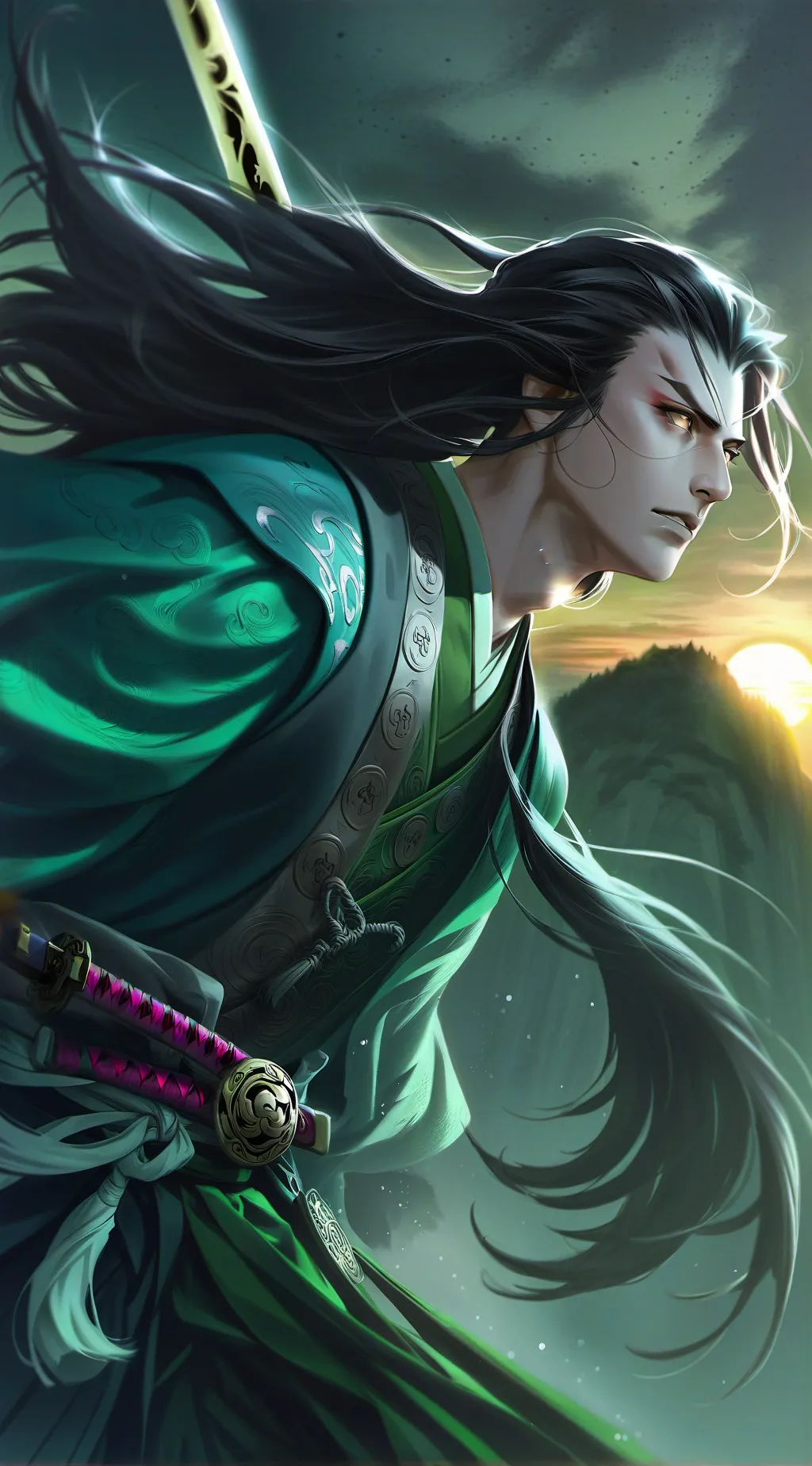 ai character: Yoriichi Tsugikuni background