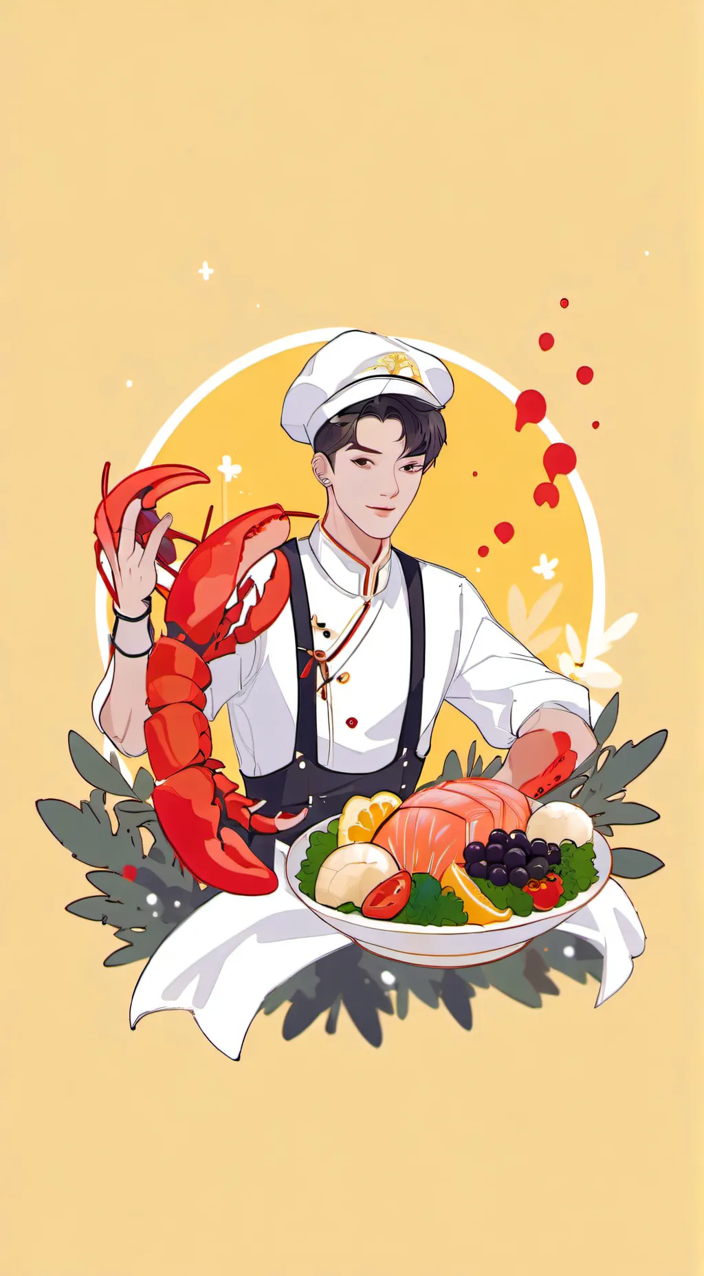 ai character: LOBSTER MEAT 🗣️🗣️🔥 background