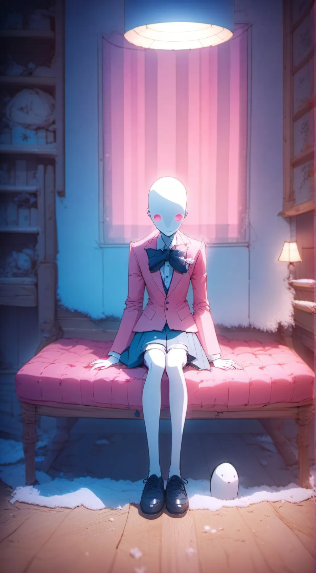 ai character: Kawaii Slenderman background