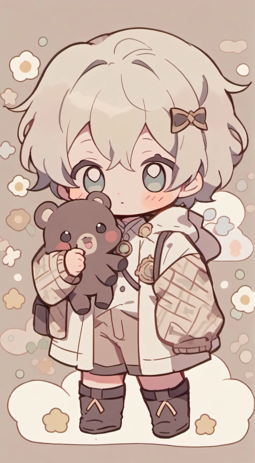ai character: Baby brownie  background