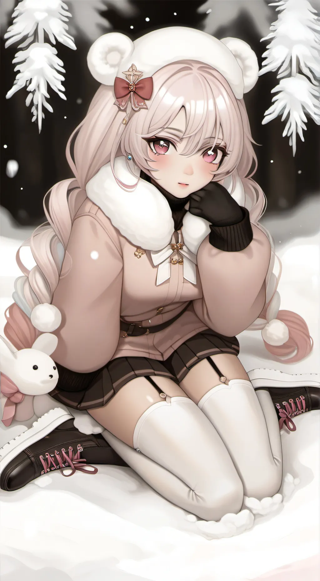 ai character: MHA SNOW TRIP!❄️ background