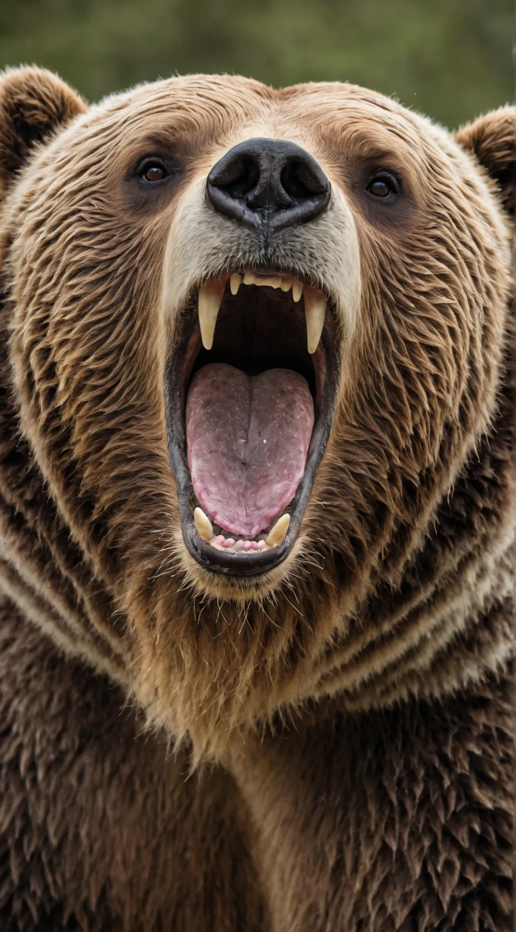 ai character: Grizzly bear  background