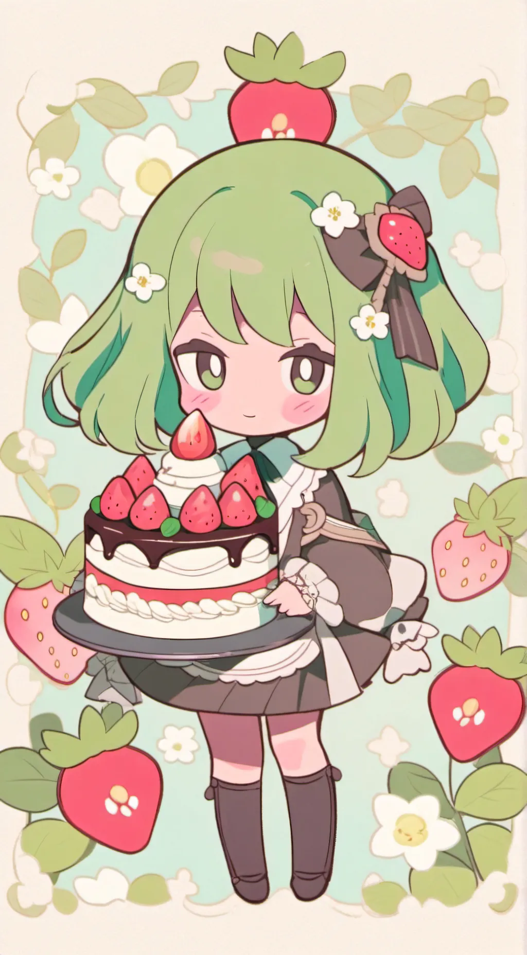 ai character: fruitcake  background