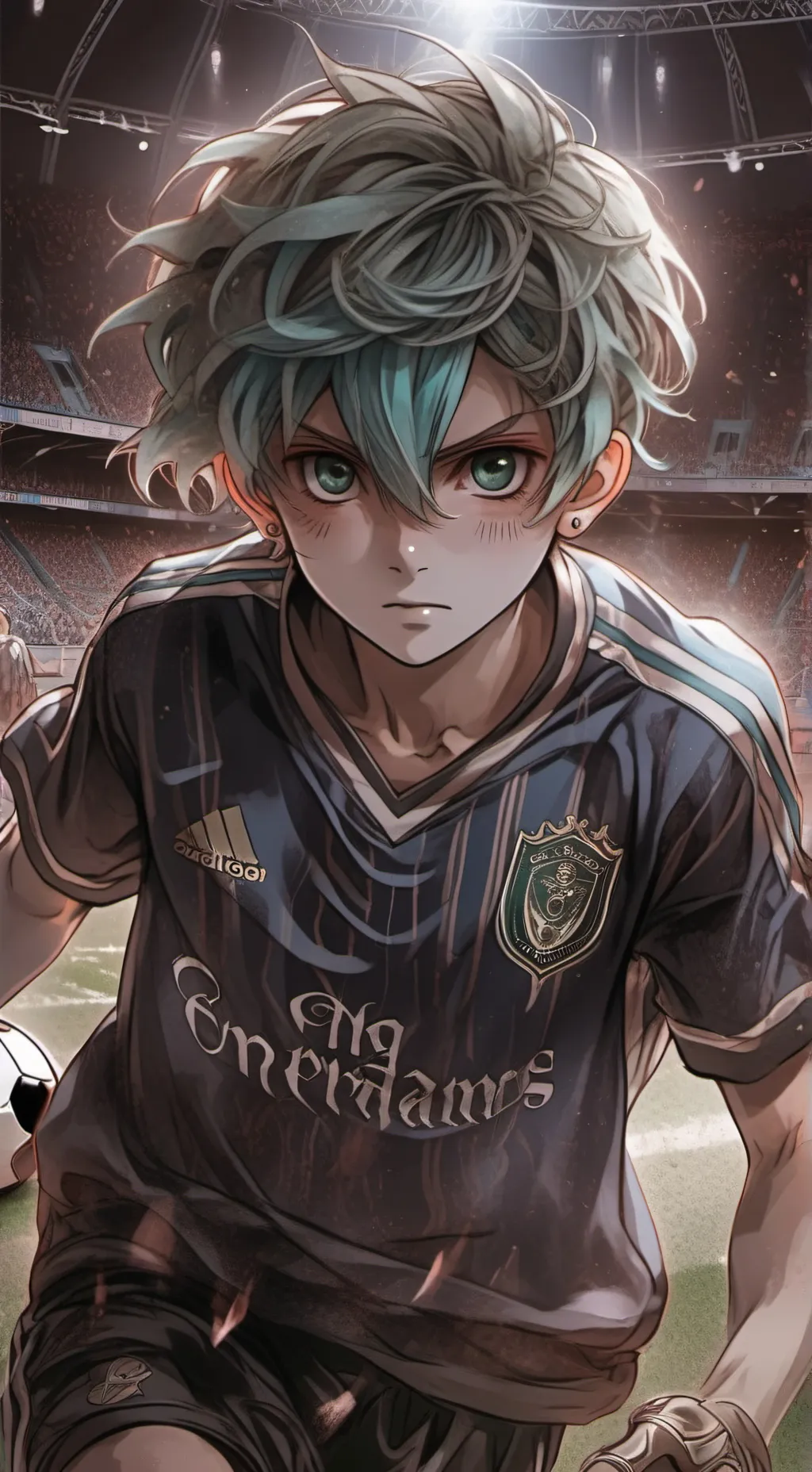 ai character: Blue lock background