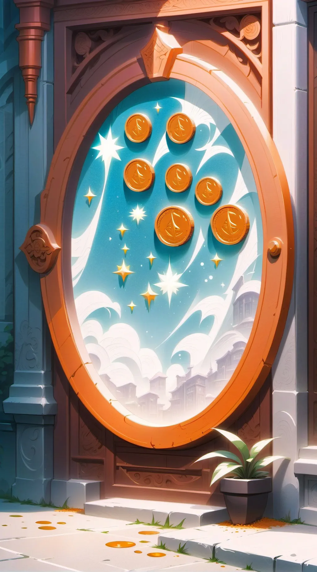 ai character: Coiny  background