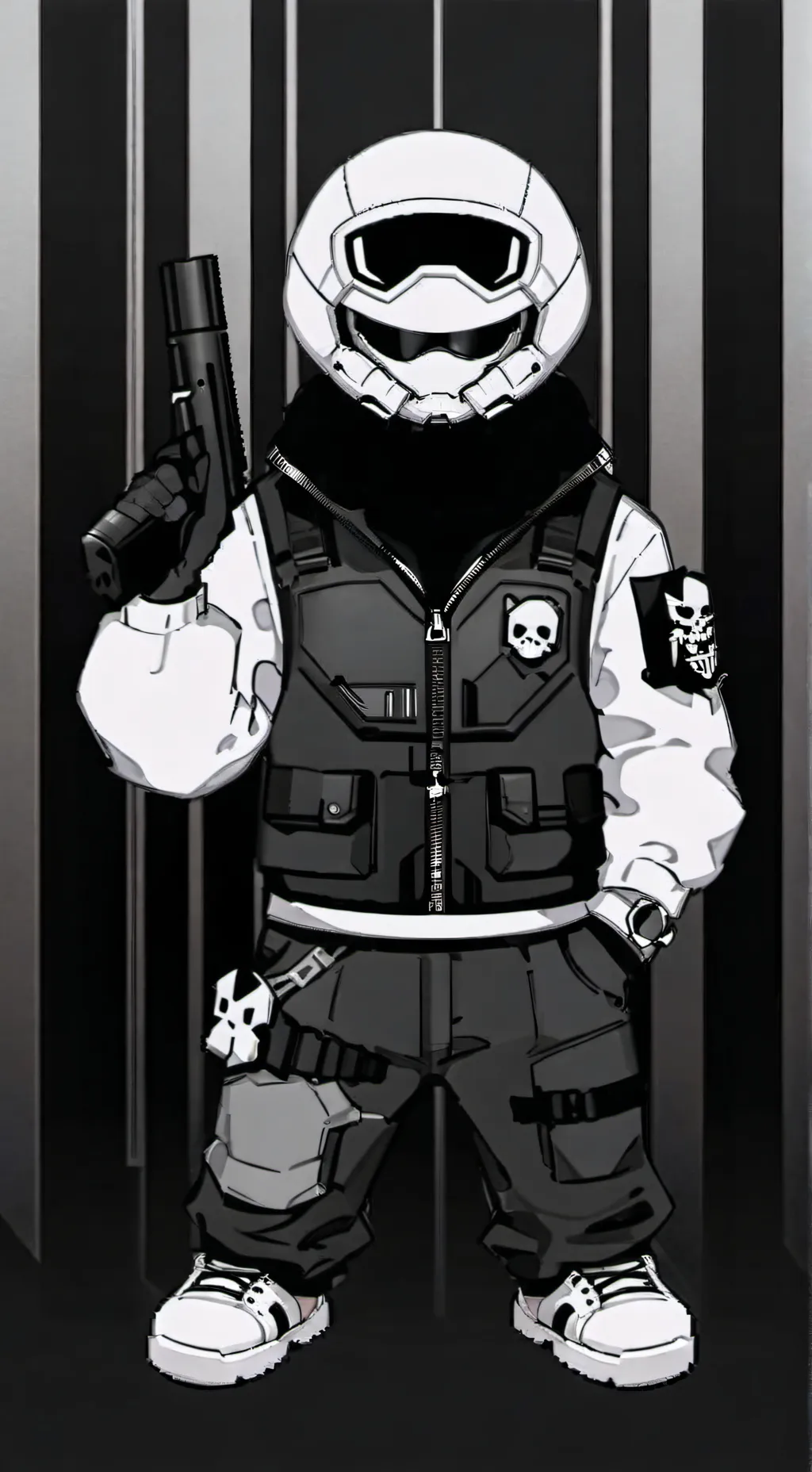 ai character: A.A.H.W AGENT  background