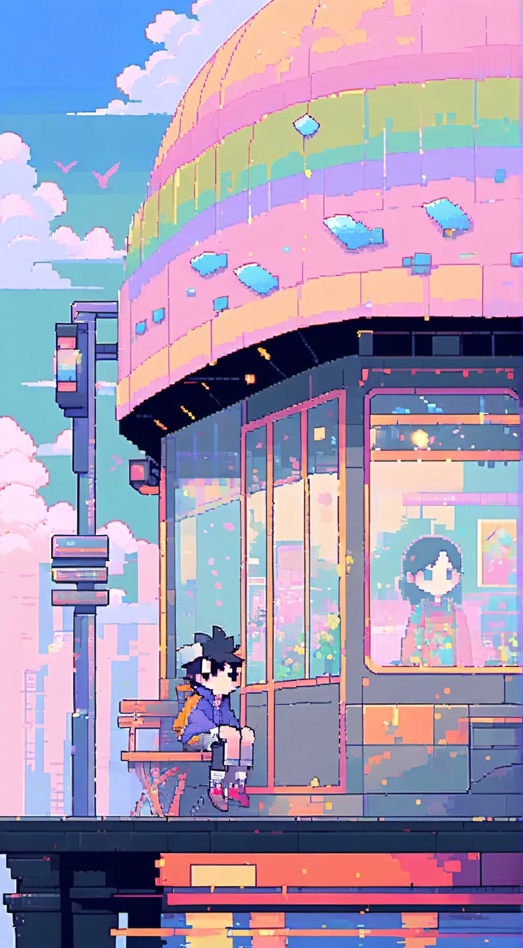 ai character: Hi background