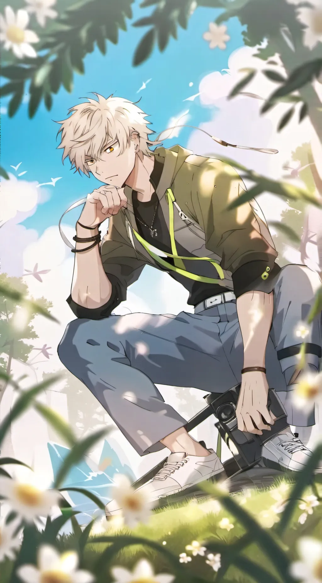 ai character: katsuki bakugo background