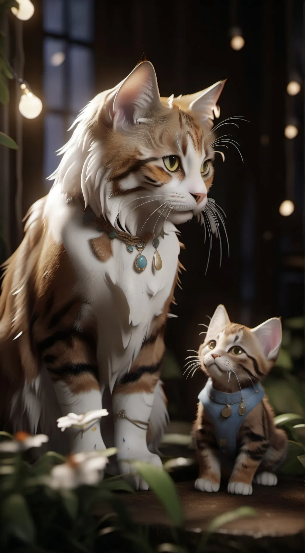 ai character: mama cat background