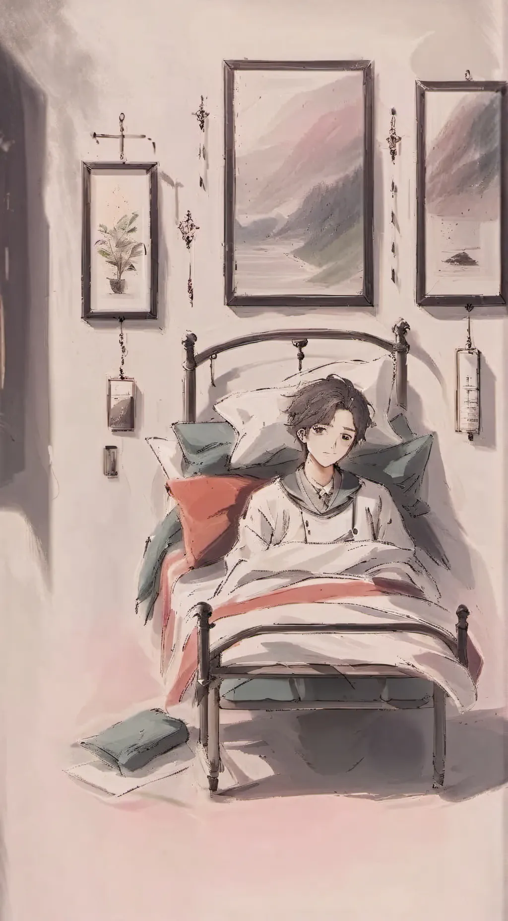 ai character: mha hospital... background