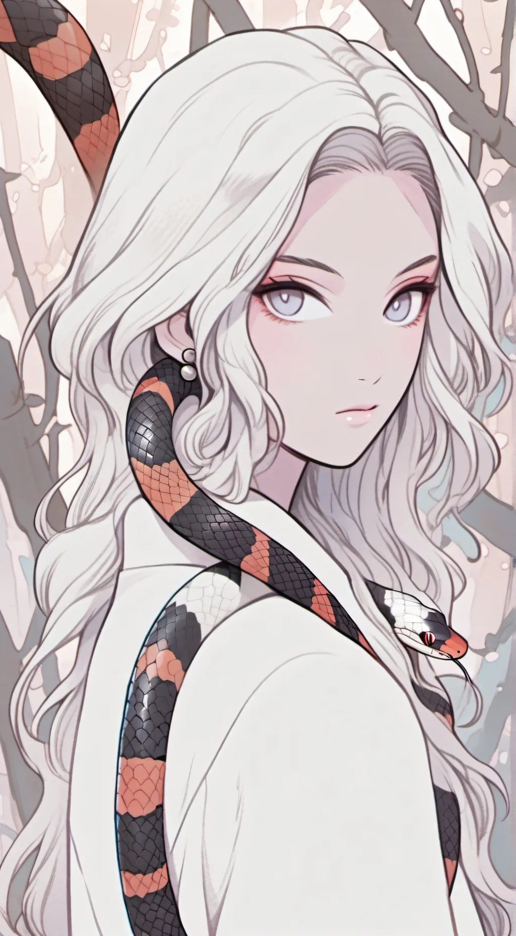 ai character: Coral Spirit Serpent background