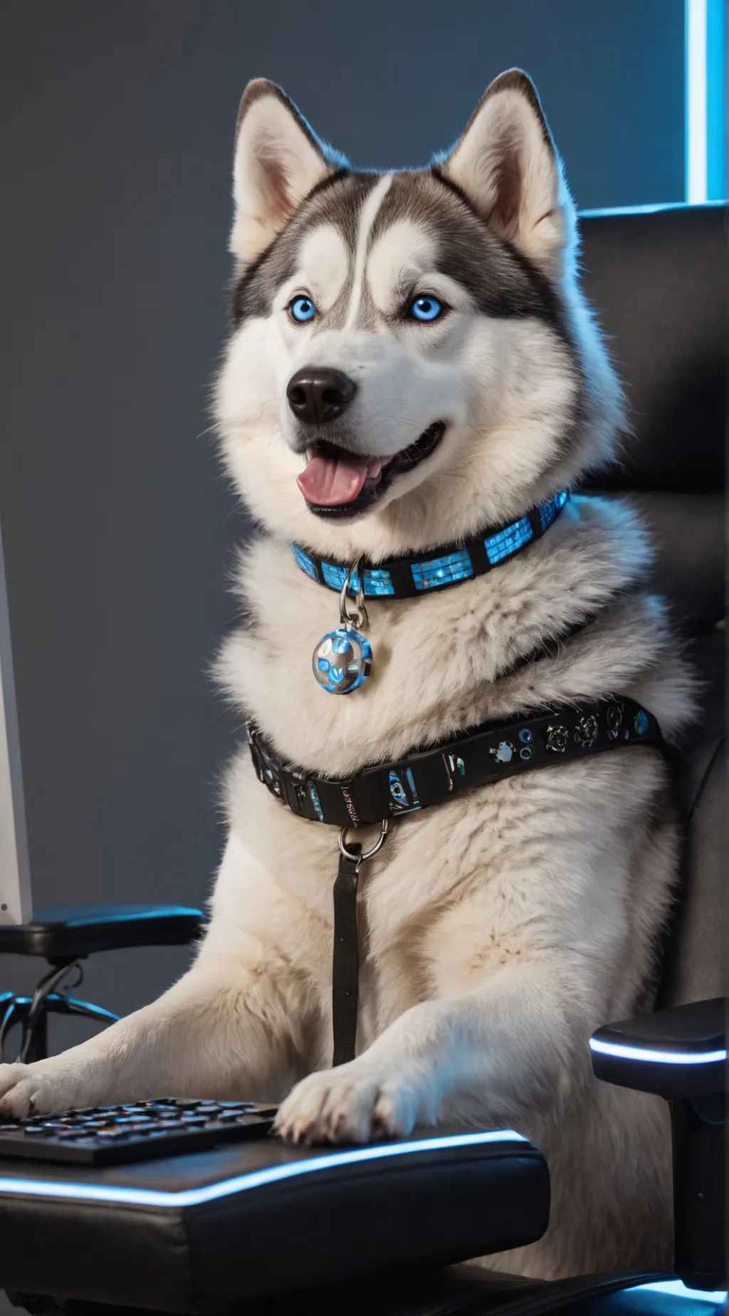 ai character: Byte Husky background