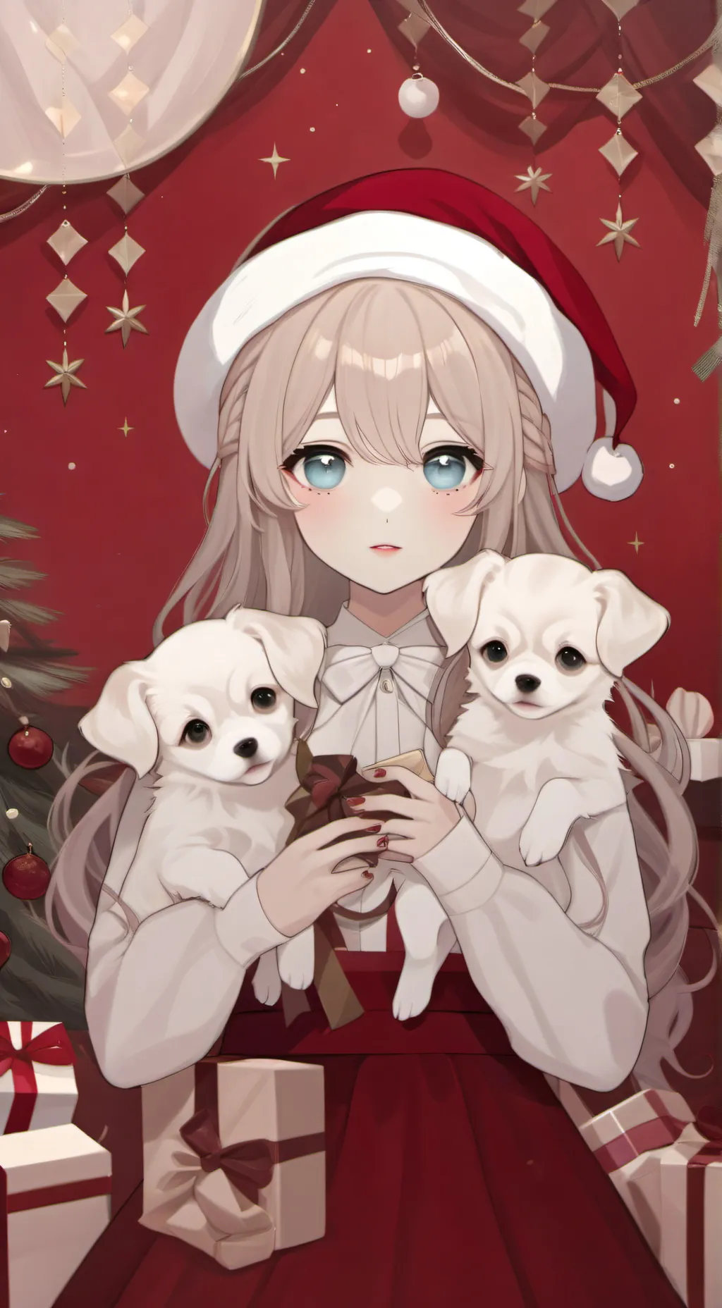 ai character: mha x-mas background