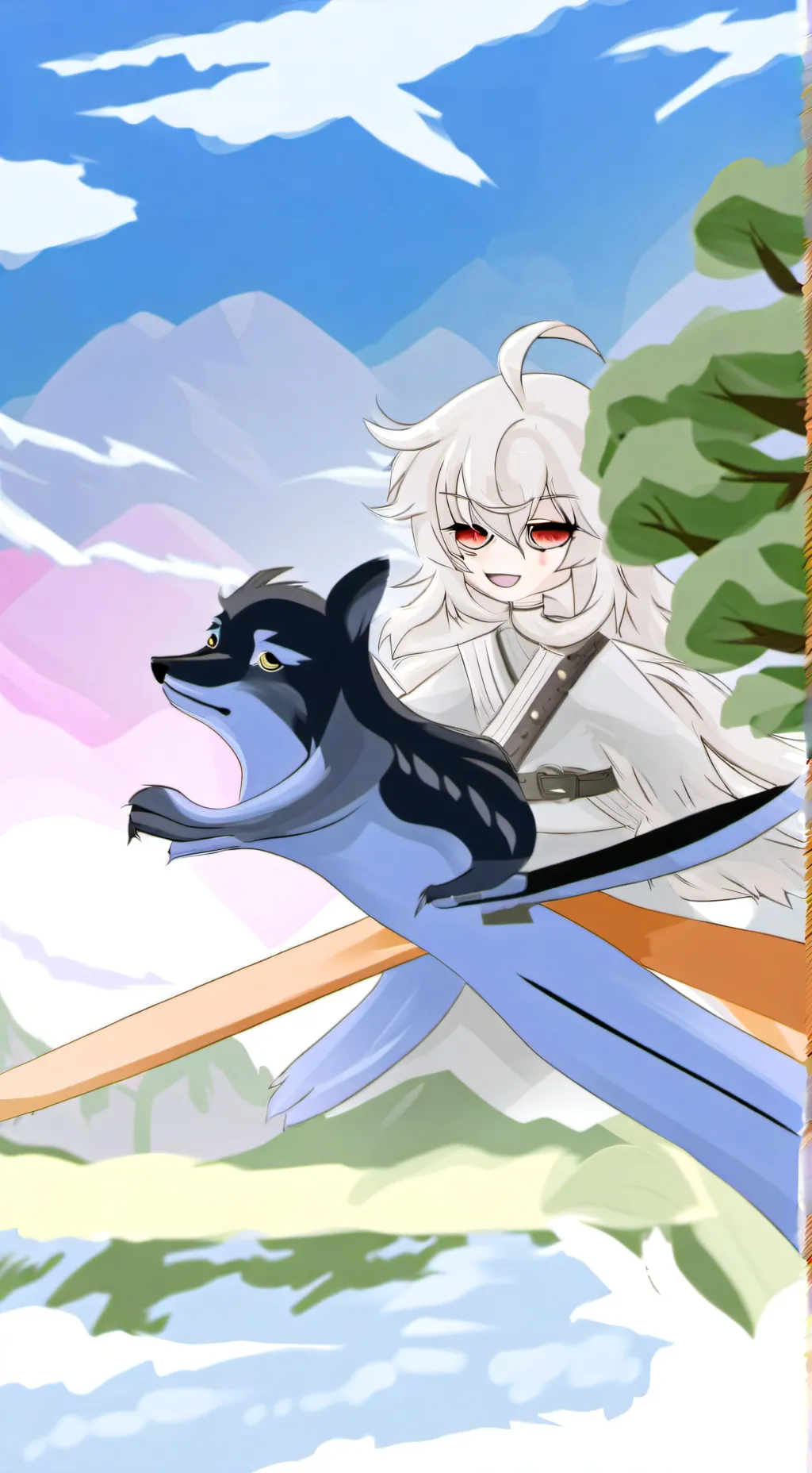 ai character: Goldi bunni background