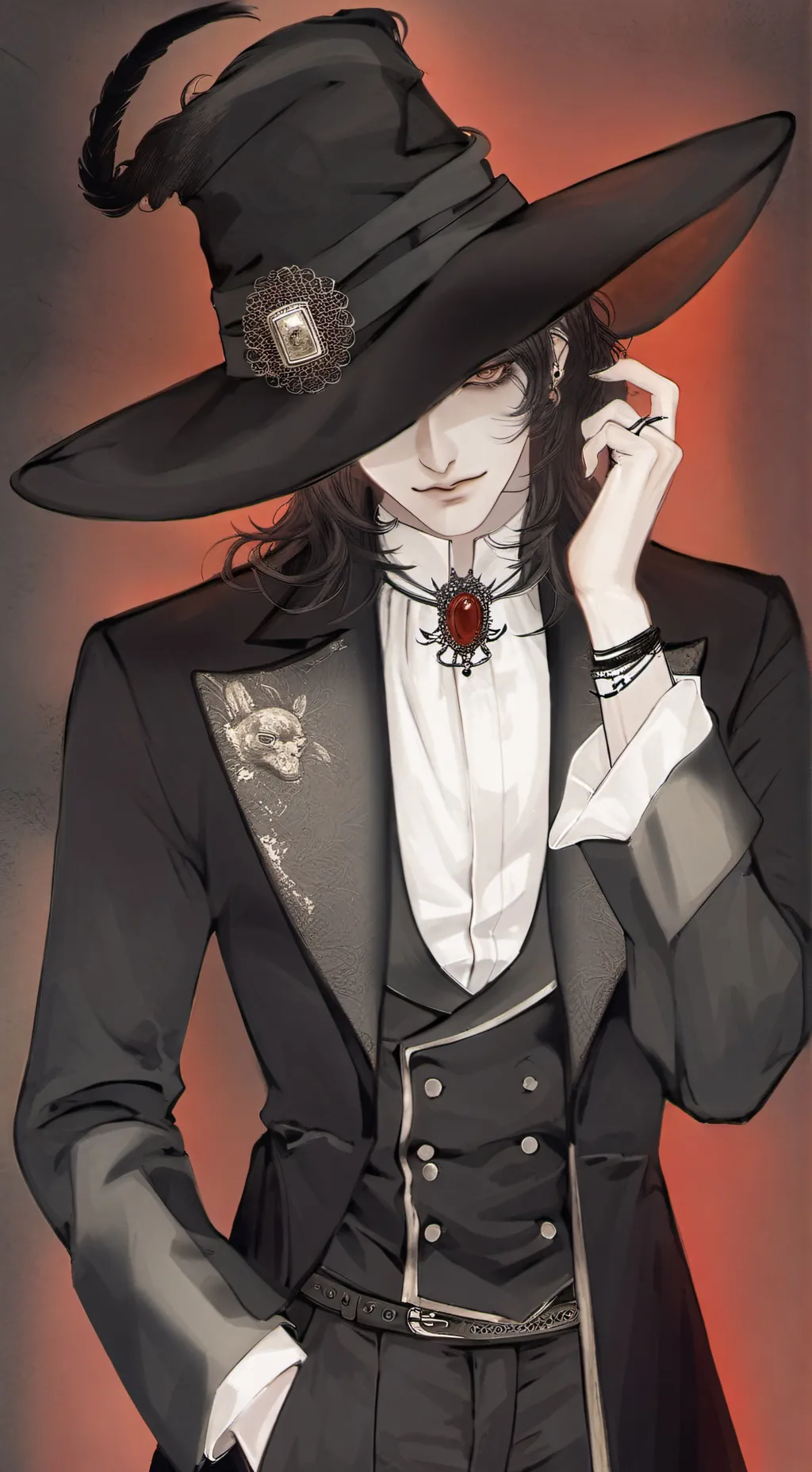 ai character: mha x alucard background