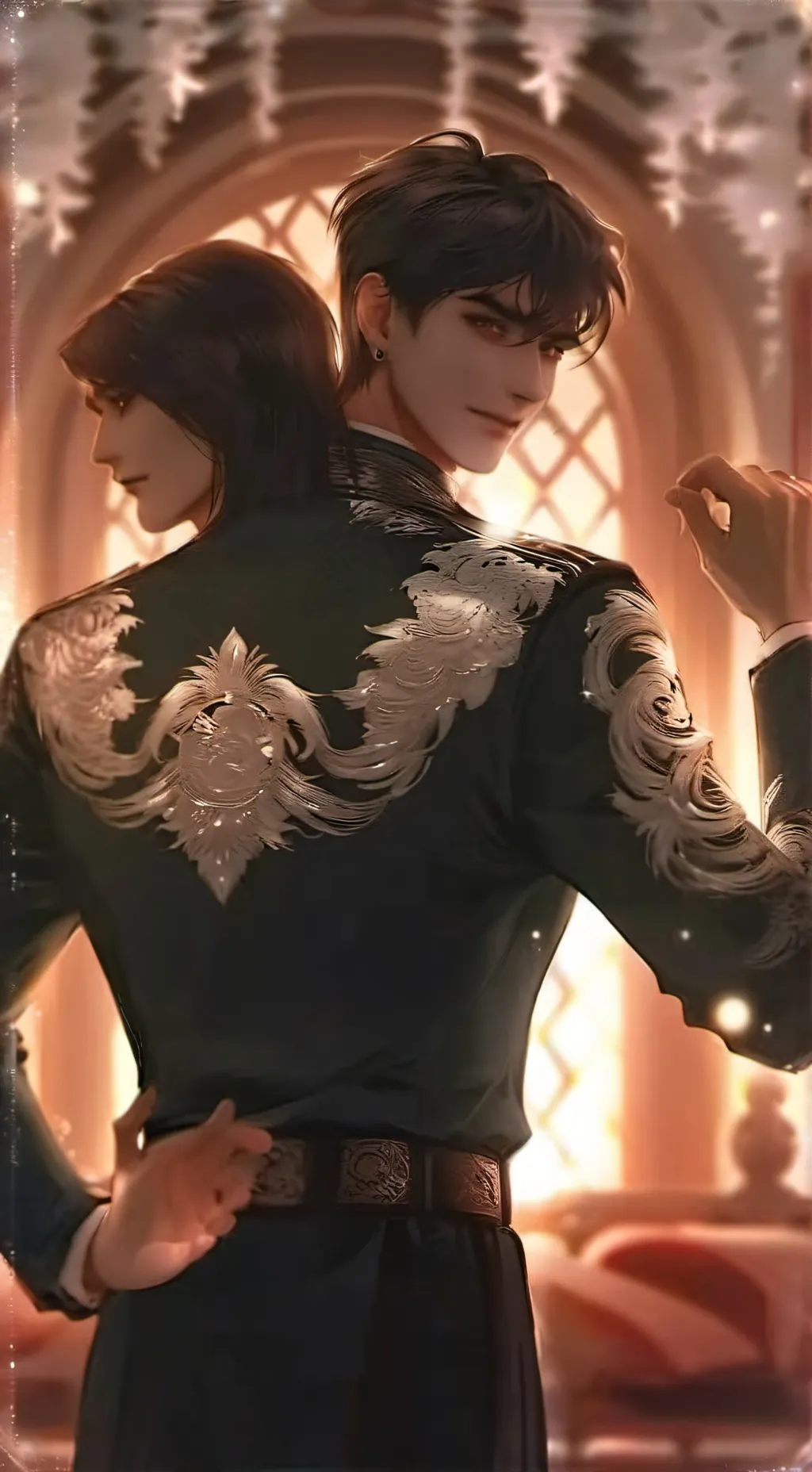 ai character: ᴄʜʀɪs ᴀɴᴅ ᴍɪᴄʜᴀᴇʟ background