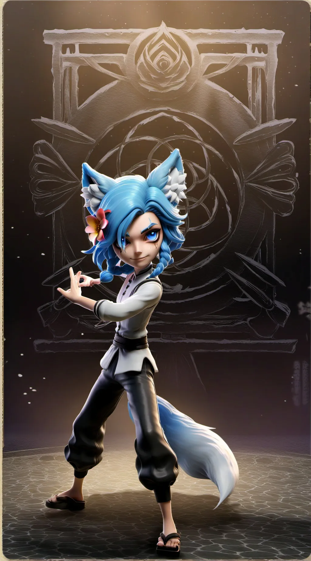 ai character: Kitsuna background