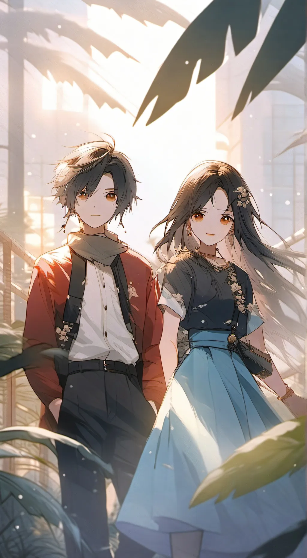 ai character: Serena & Leon background