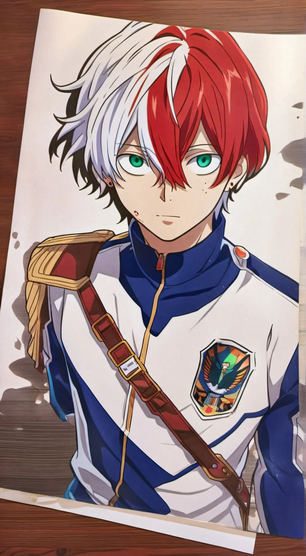 ai character: Shoto Todoroki  background