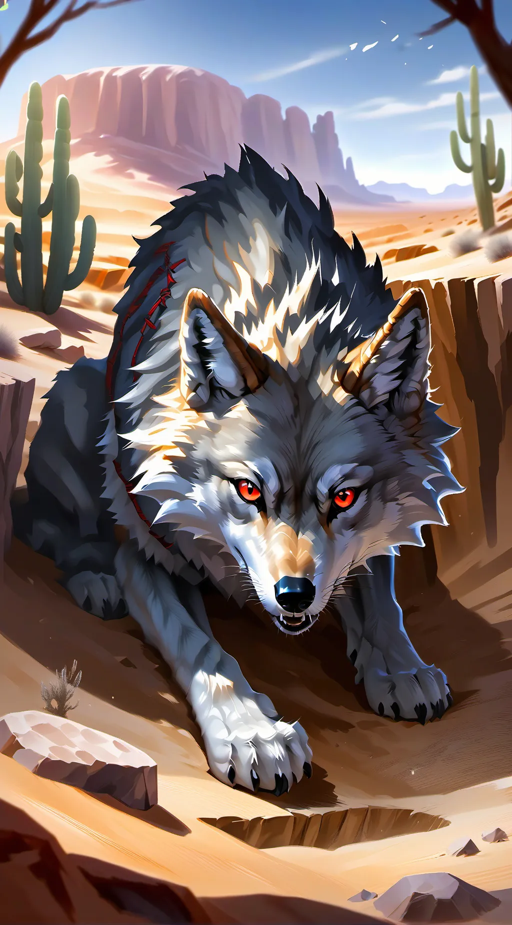 ai character: coyote background