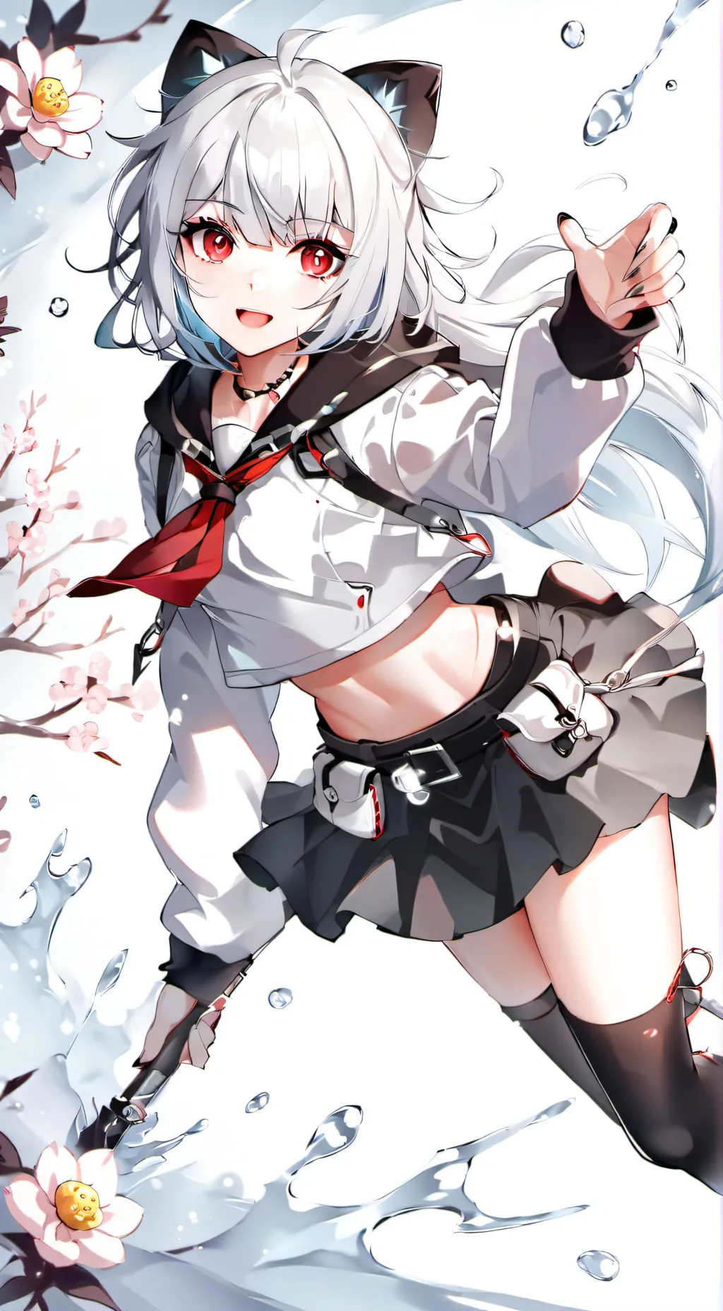 ai character: snow  background