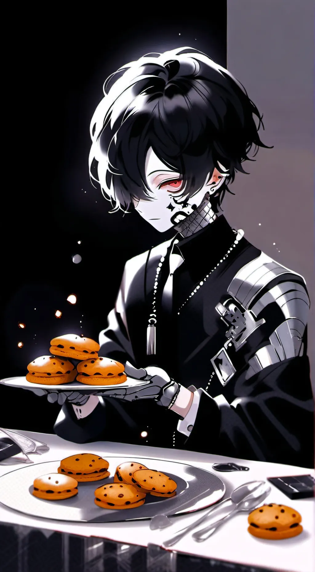 ai character: black sapphire background
