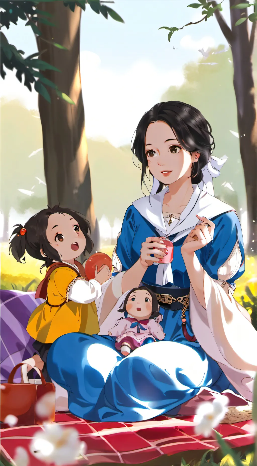 ai character: mia naila and Tina background