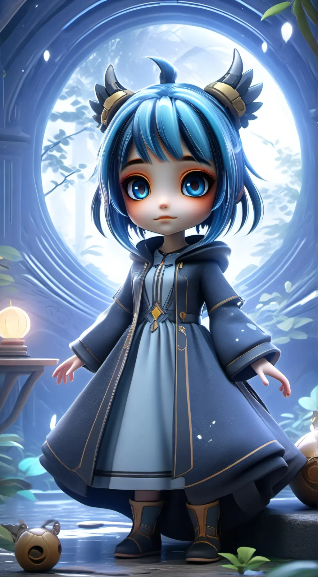 ai character: Luna background