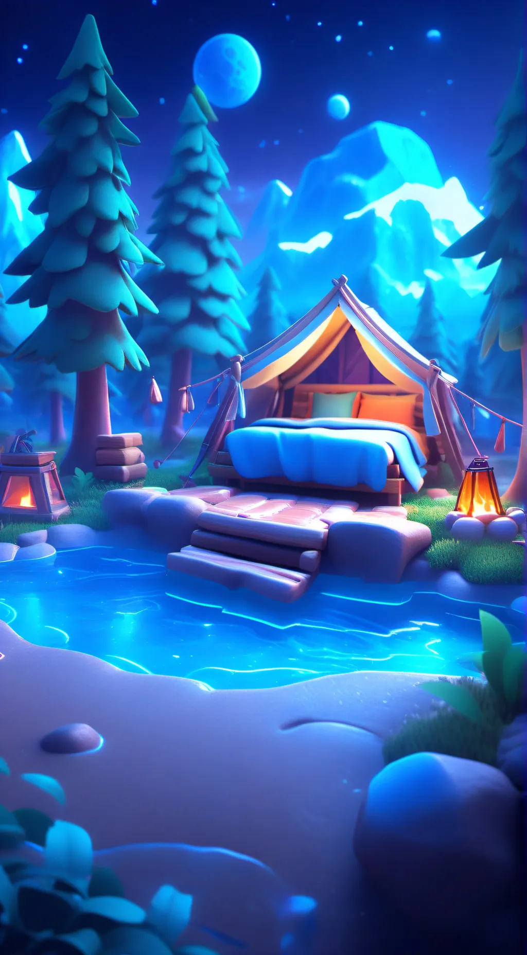 ai character: MHA campamento background