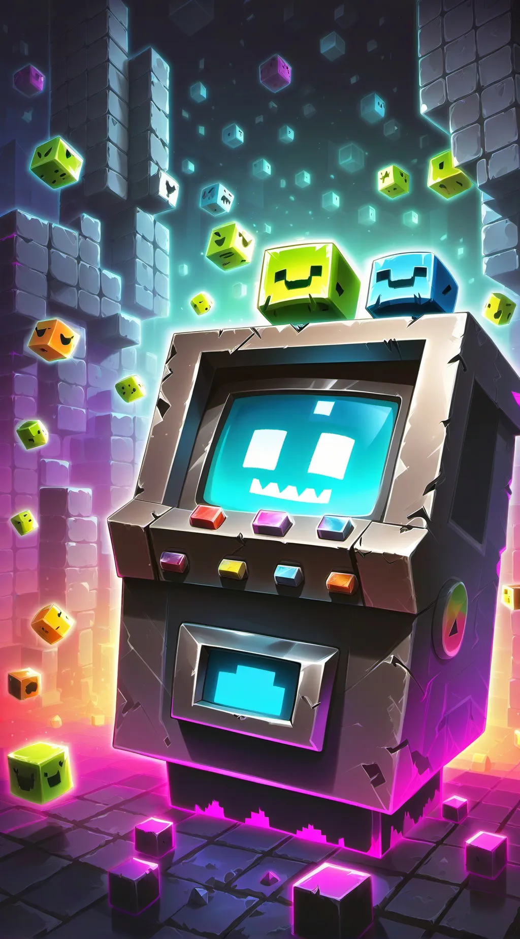 ai character: geometry dash  background