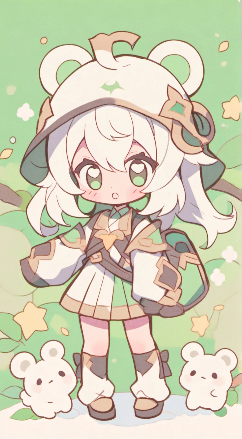 ai character: fat postin background