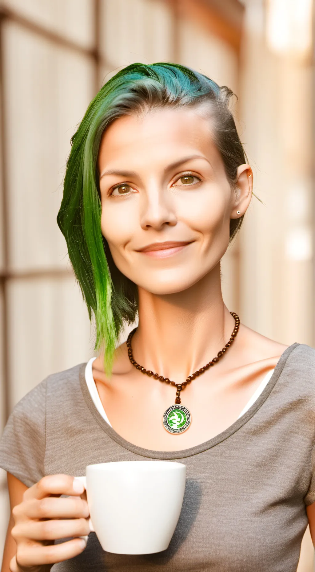 ai character: The Eco-Activist Barista background