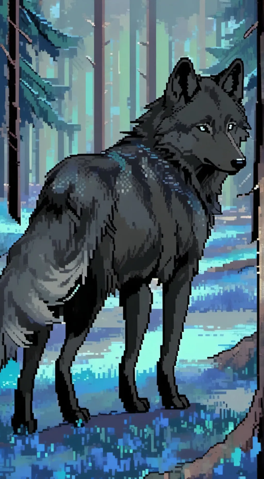 ai character: 🦖wolfy🦖 background