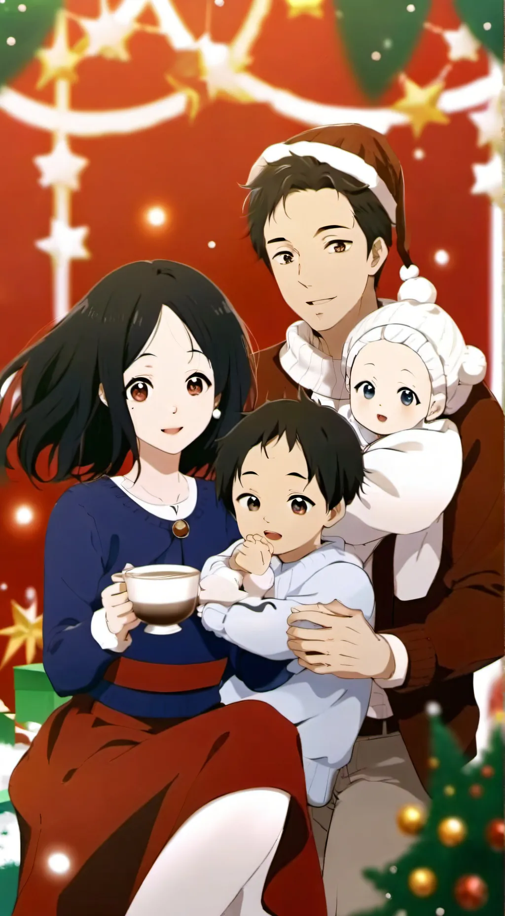 ai character: family of 4 background