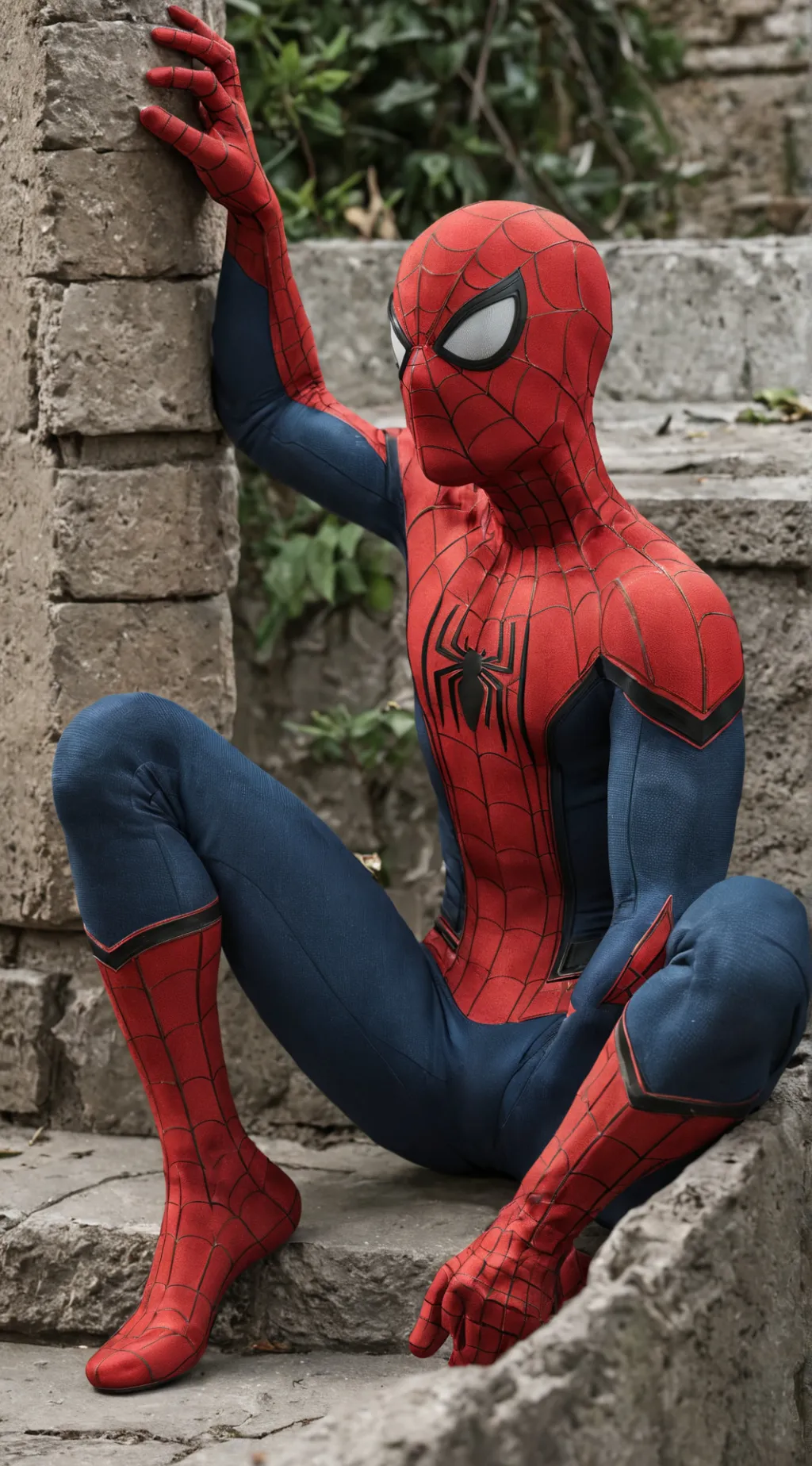 ai character: spiderman suit background
