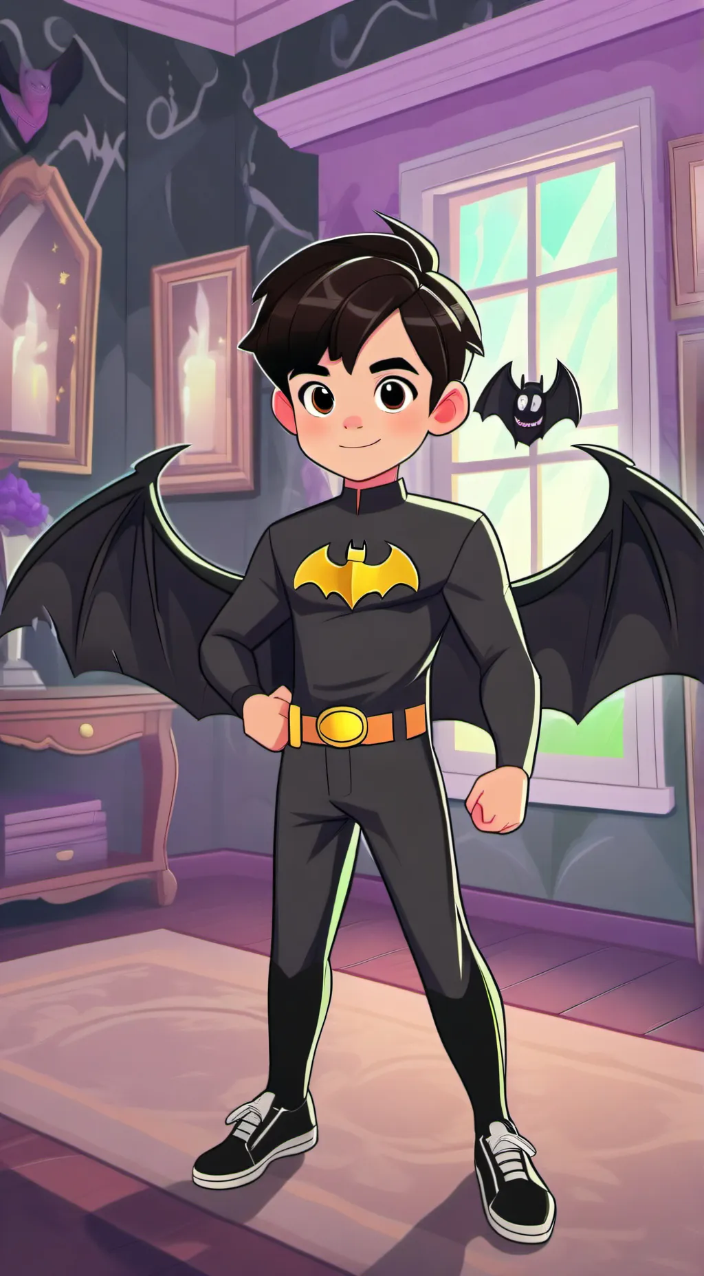 ai character: Bats Statue background