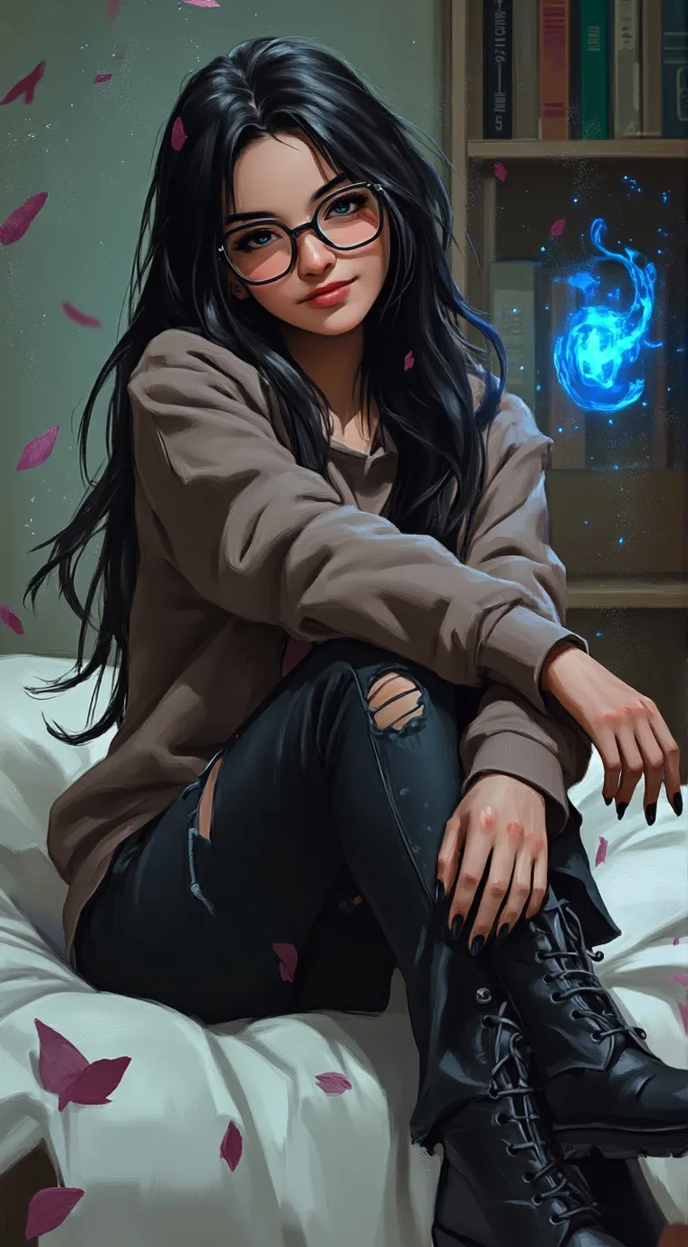 ai character: 🖤𝑵𝒂𝒅𝒊𝒏𝒆 𝑻𝒉𝒐𝒎𝒂𝒔⛓️ background