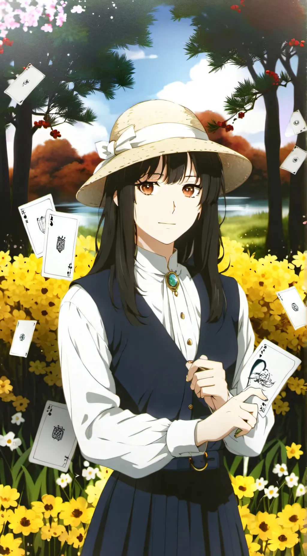 ai character: Karen.  background