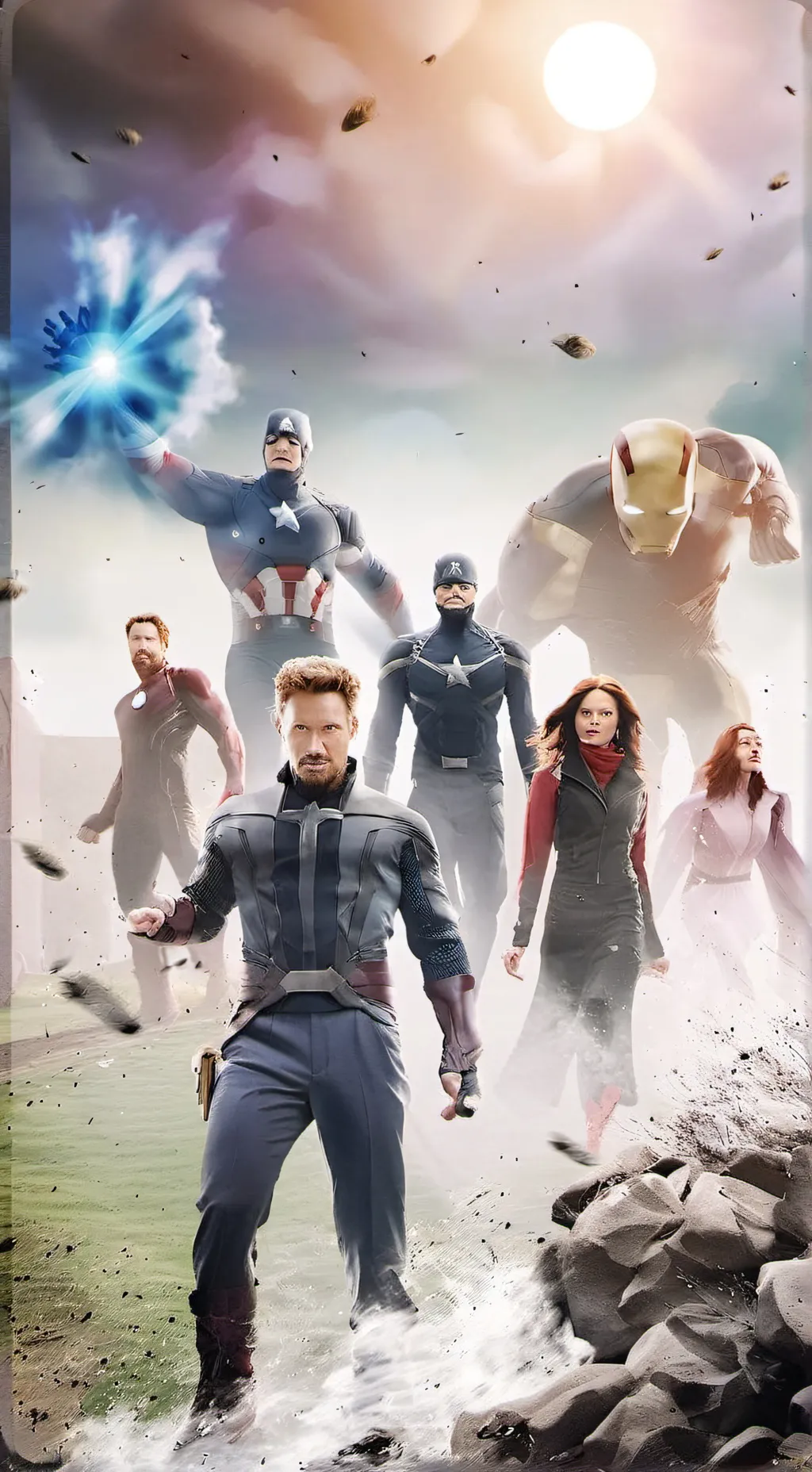 ai character: avengers x X men background