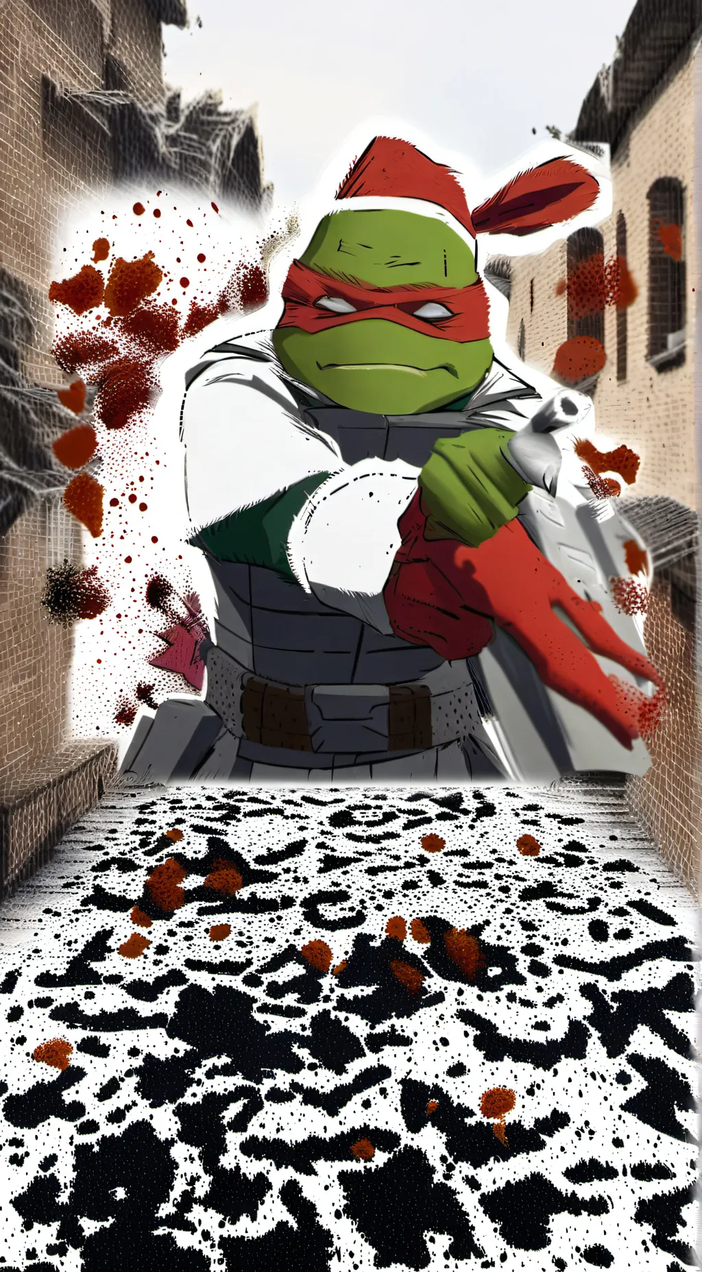 ai character: TMNT undead night  background