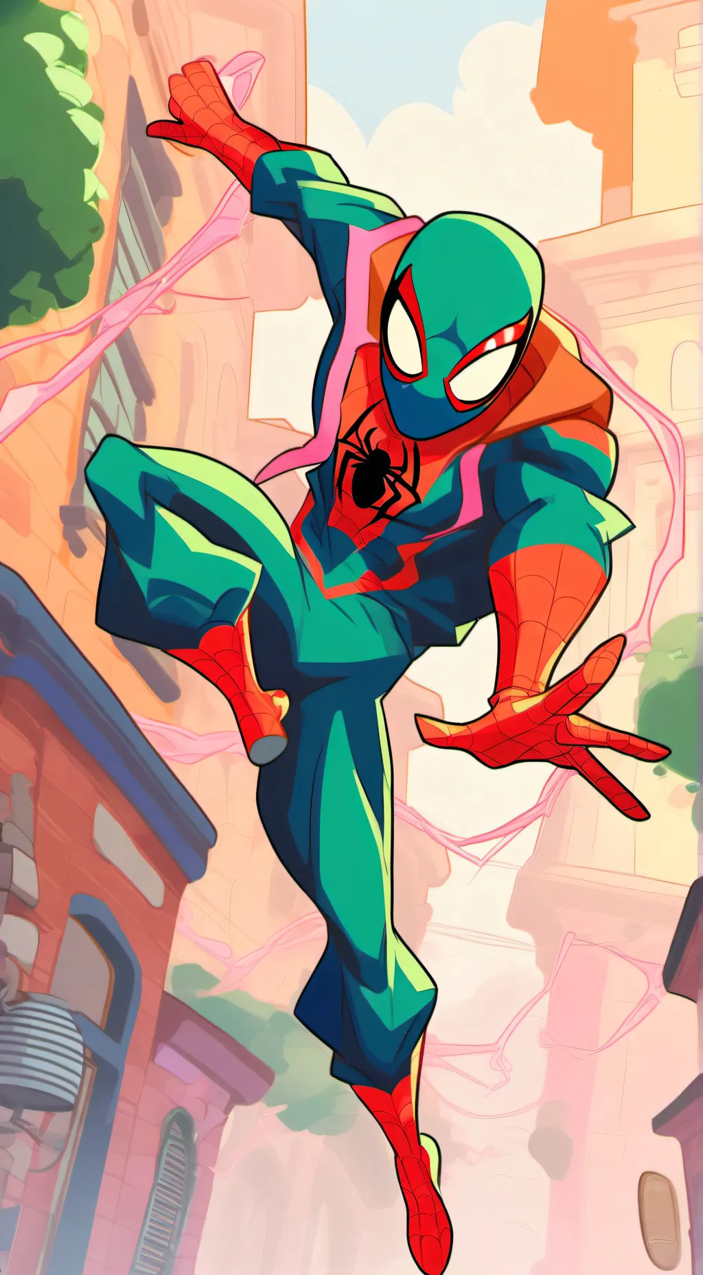 ai character: Mha Spider-Man background