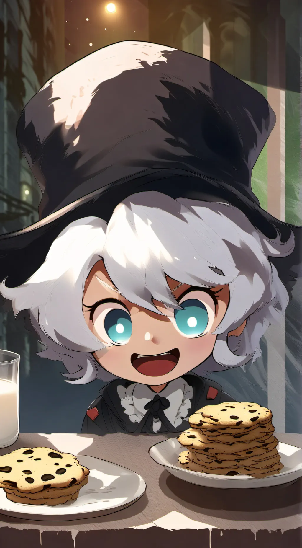 ai character: candy apple background