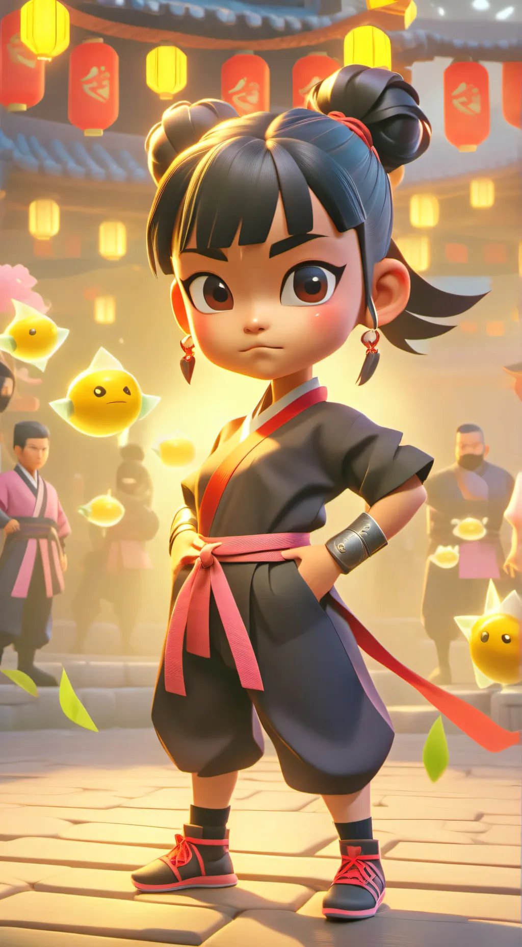 ai character: Garu, Pucca, Gage background
