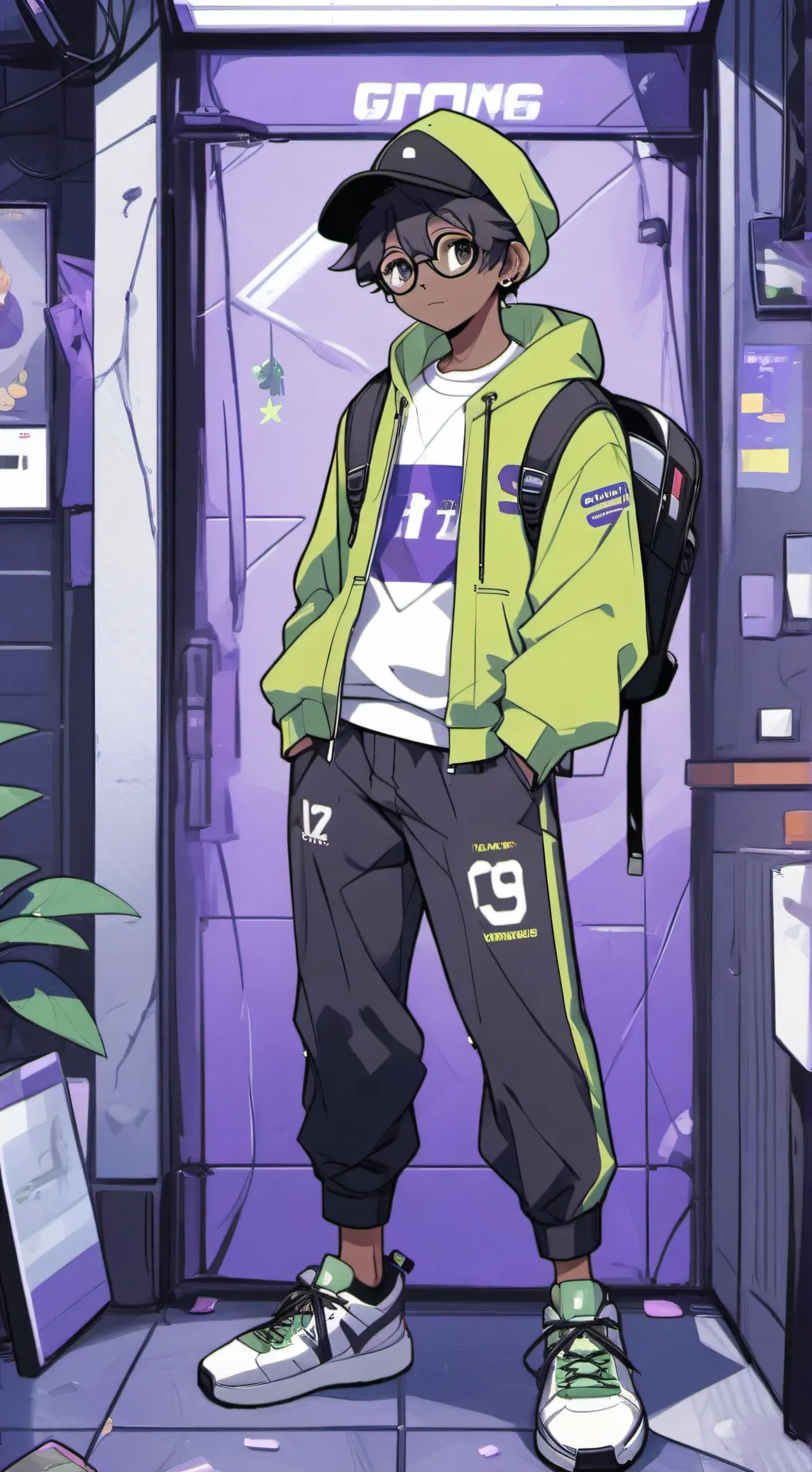 ai character: high-five background