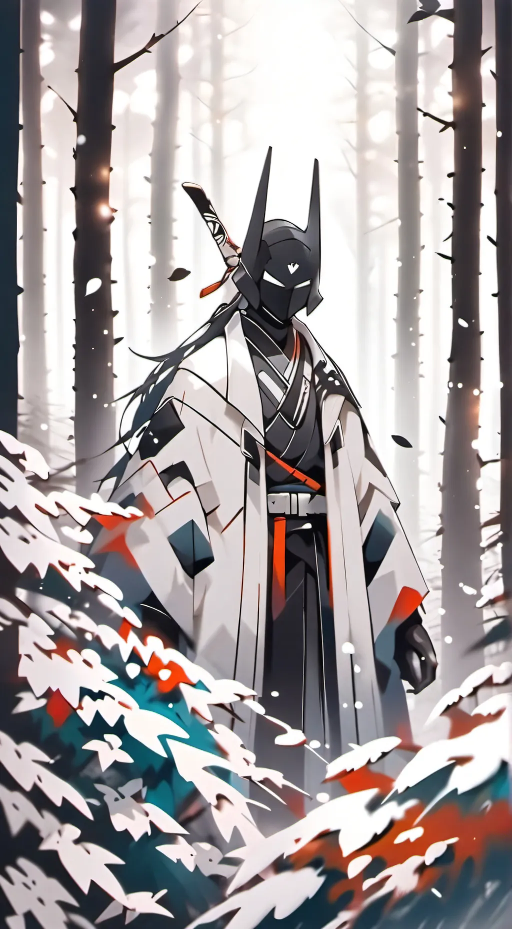 ai character: black cat background