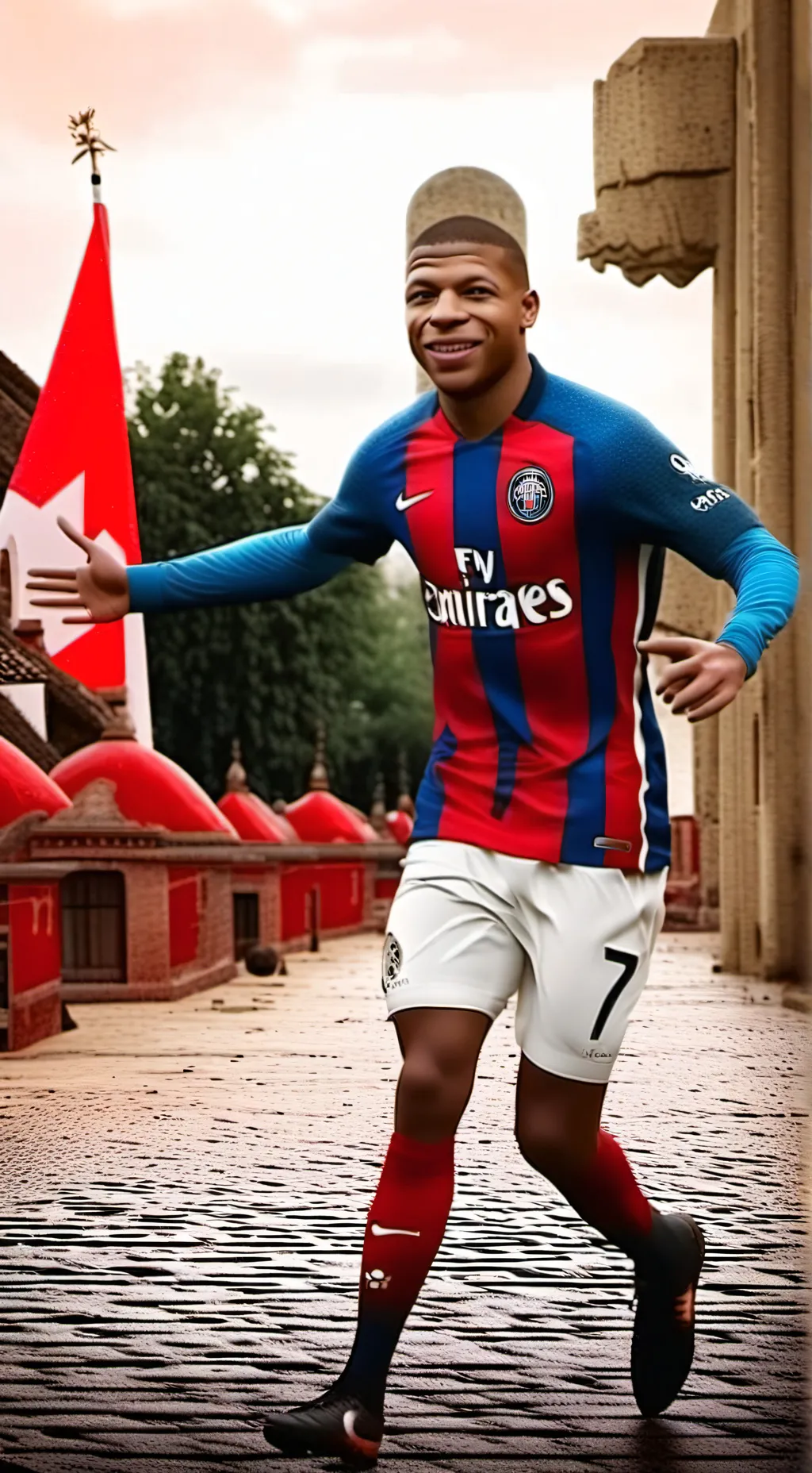 ai character: Mbappe Chafa  background