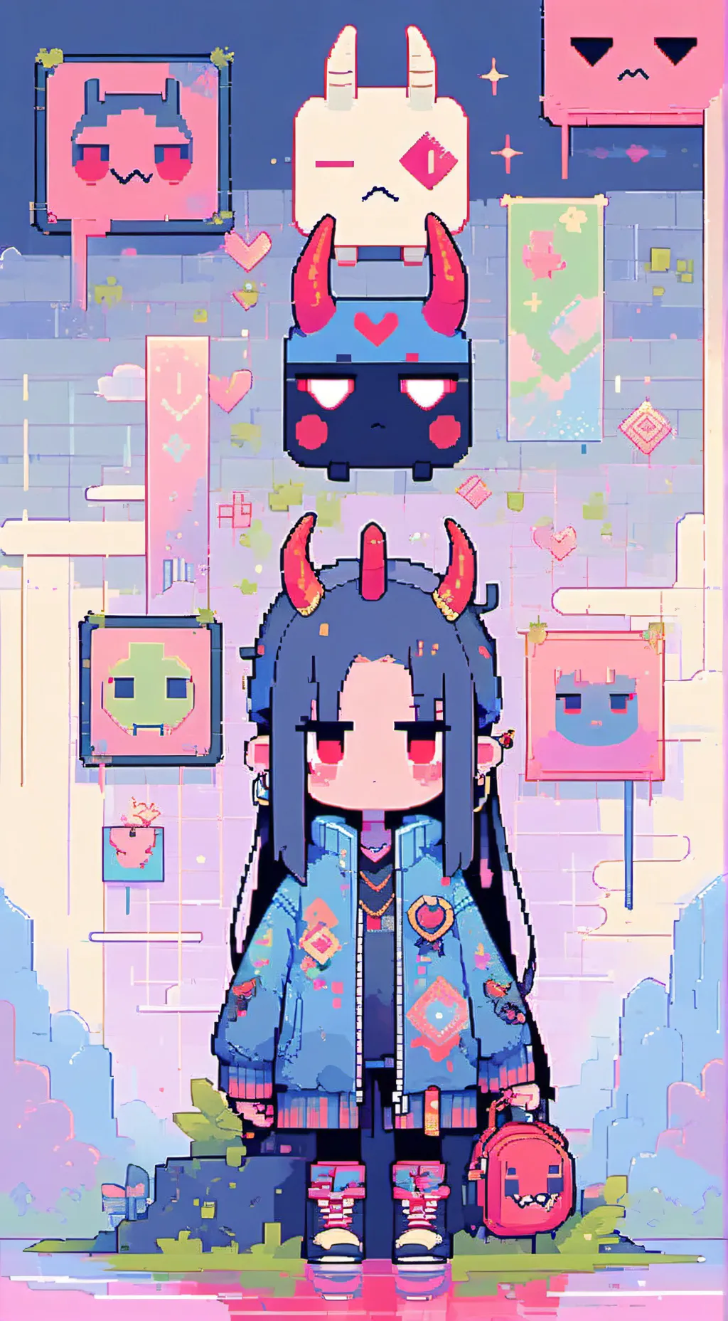 ai character: B. C. P squad!!  background
